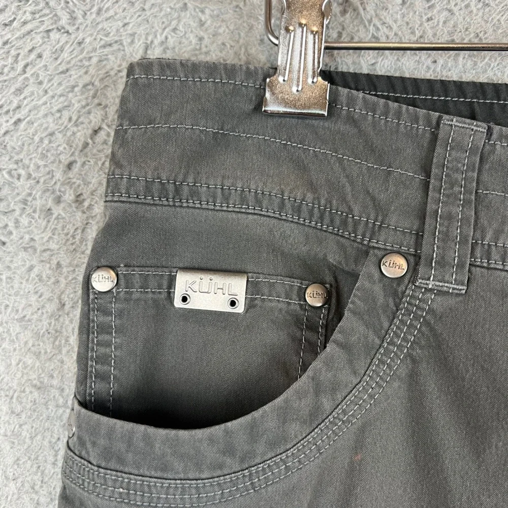 Kuhl Rydr Mens 36x30 Gray Articulated Knee Vented Hiking Work Pants Outdoor
